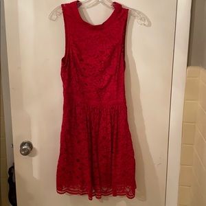 Red lace dress from Hollister